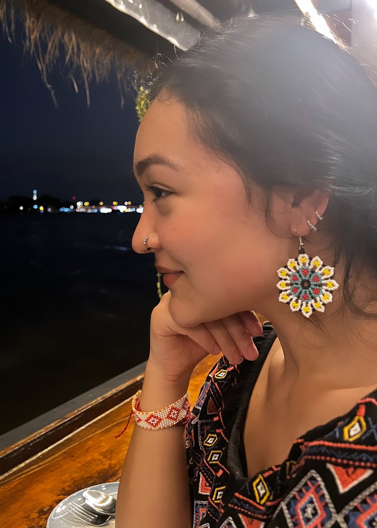 KALEIDO FLORA EARRINGS | MOONSTONE