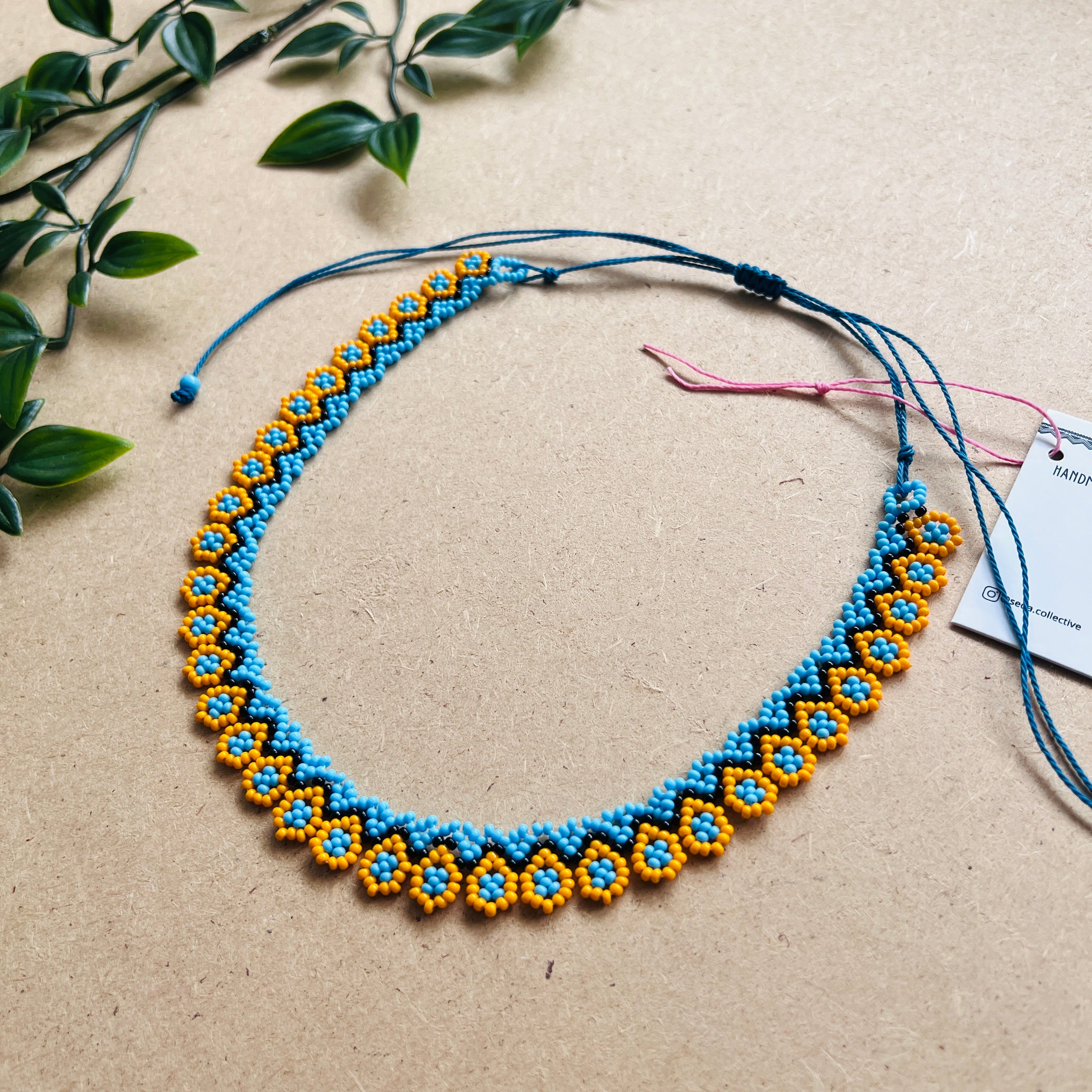 ARCHIVE | ALEGRA CHOKER #40 | TURQUOISE & YELLOW