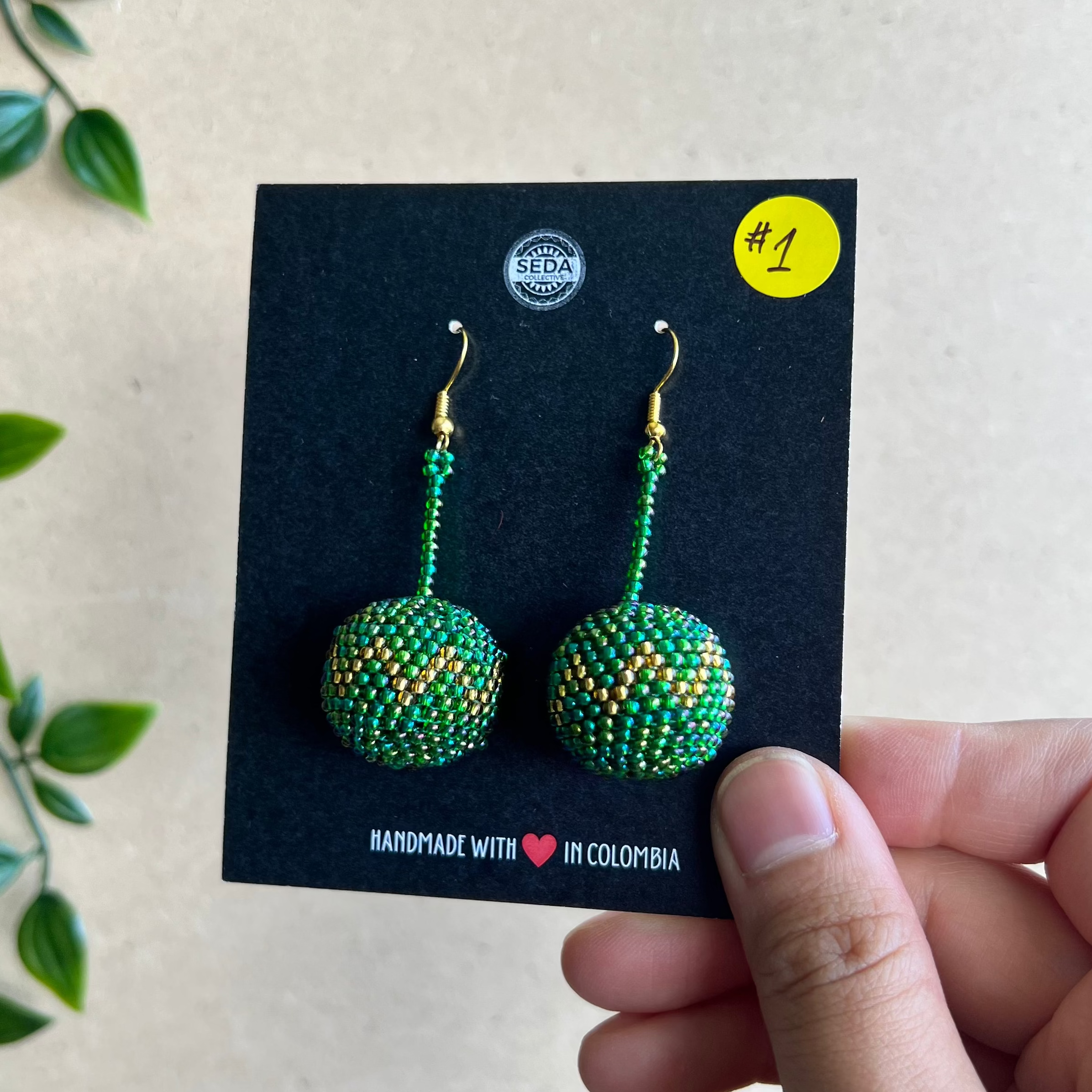 CLEARANCE | CHRISTMAS BAUBLE EARRINGS | Emerald