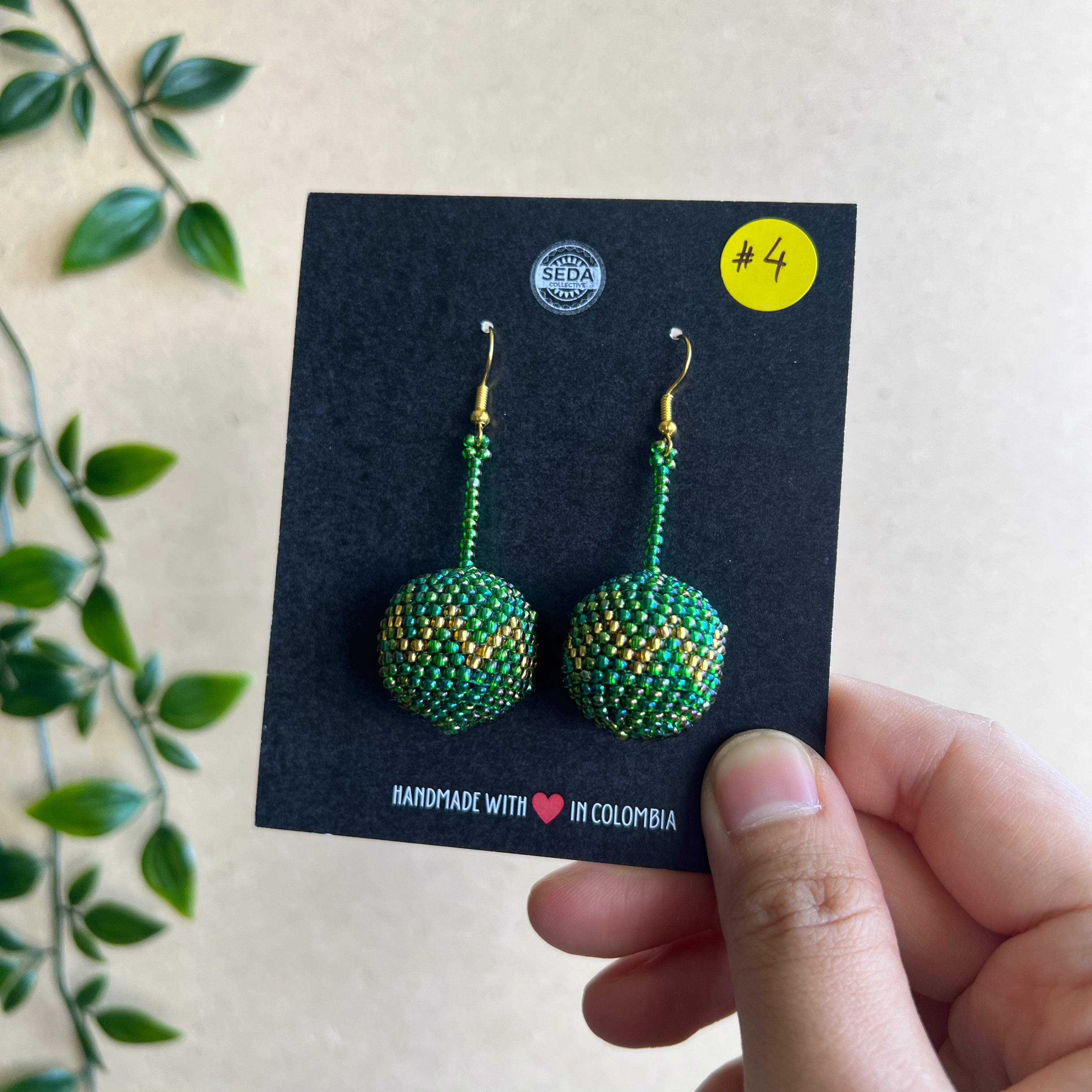 CLEARANCE | CHRISTMAS BAUBLE EARRINGS | Emerald