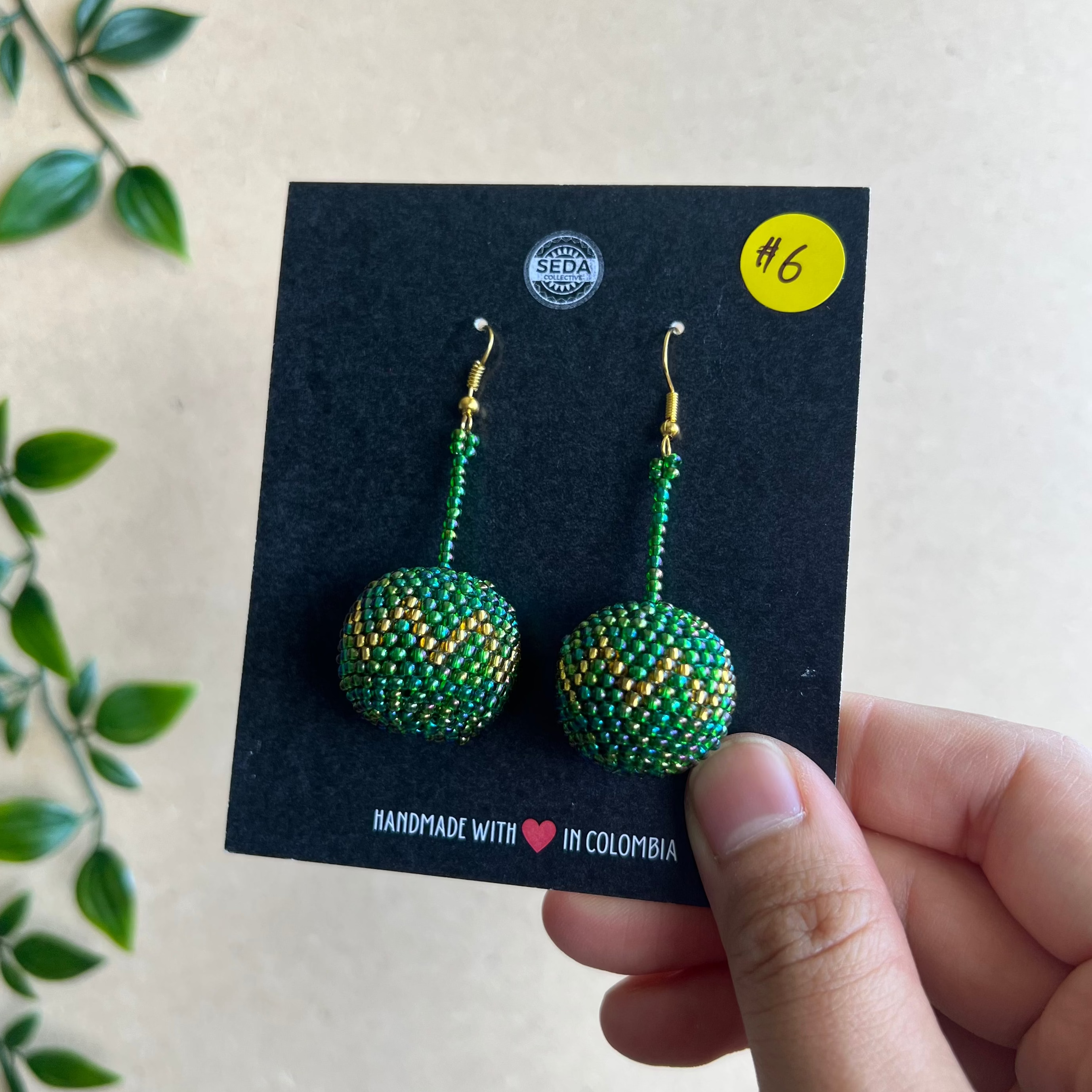 CLEARANCE | CHRISTMAS BAUBLE EARRINGS | Emerald