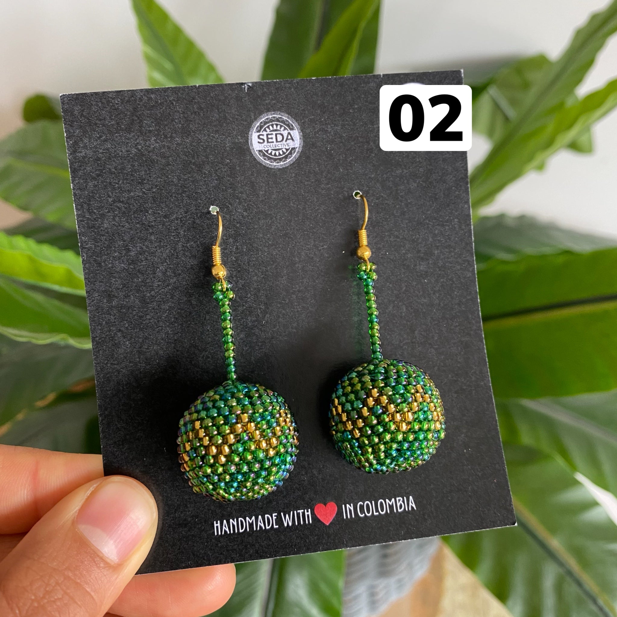 CLEARANCE | CHRISTMAS BAUBLE EARRINGS | Emerald