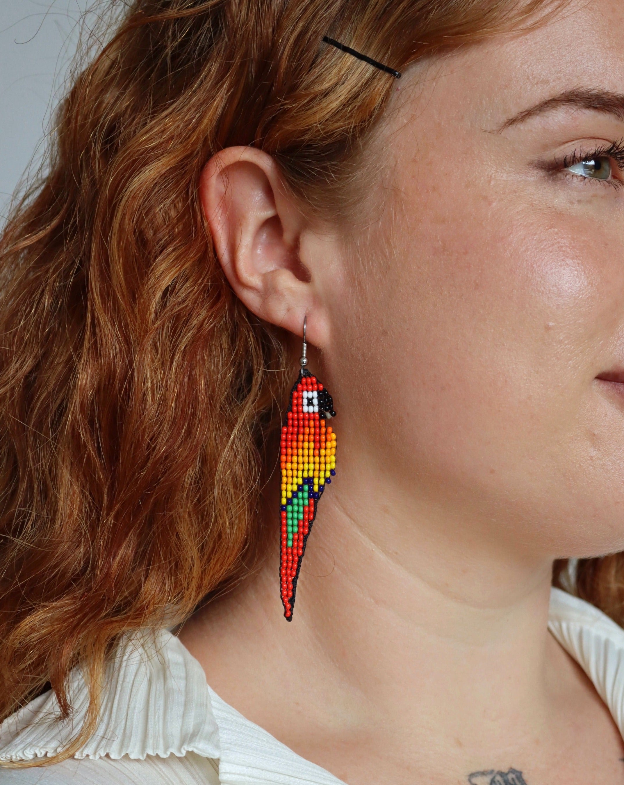 PARROT EARRINGS | ROJO