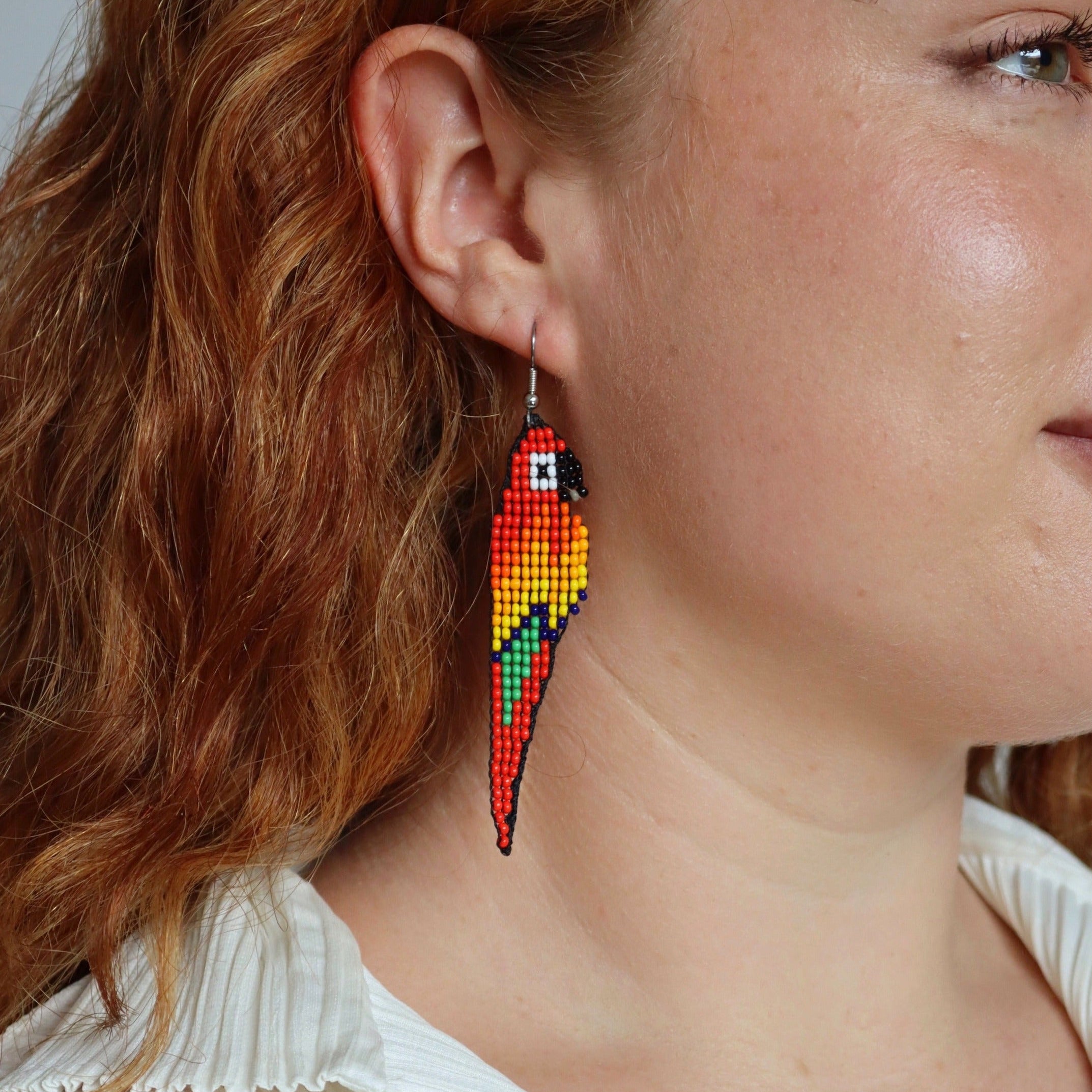 ARCHIVE | PARROT EARRINGS | ROJO