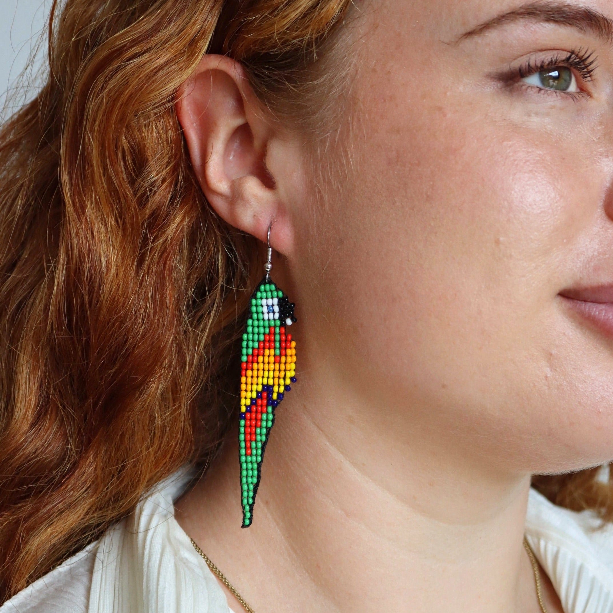 ARCHIVE | PARROT EARRINGS | VERDE
