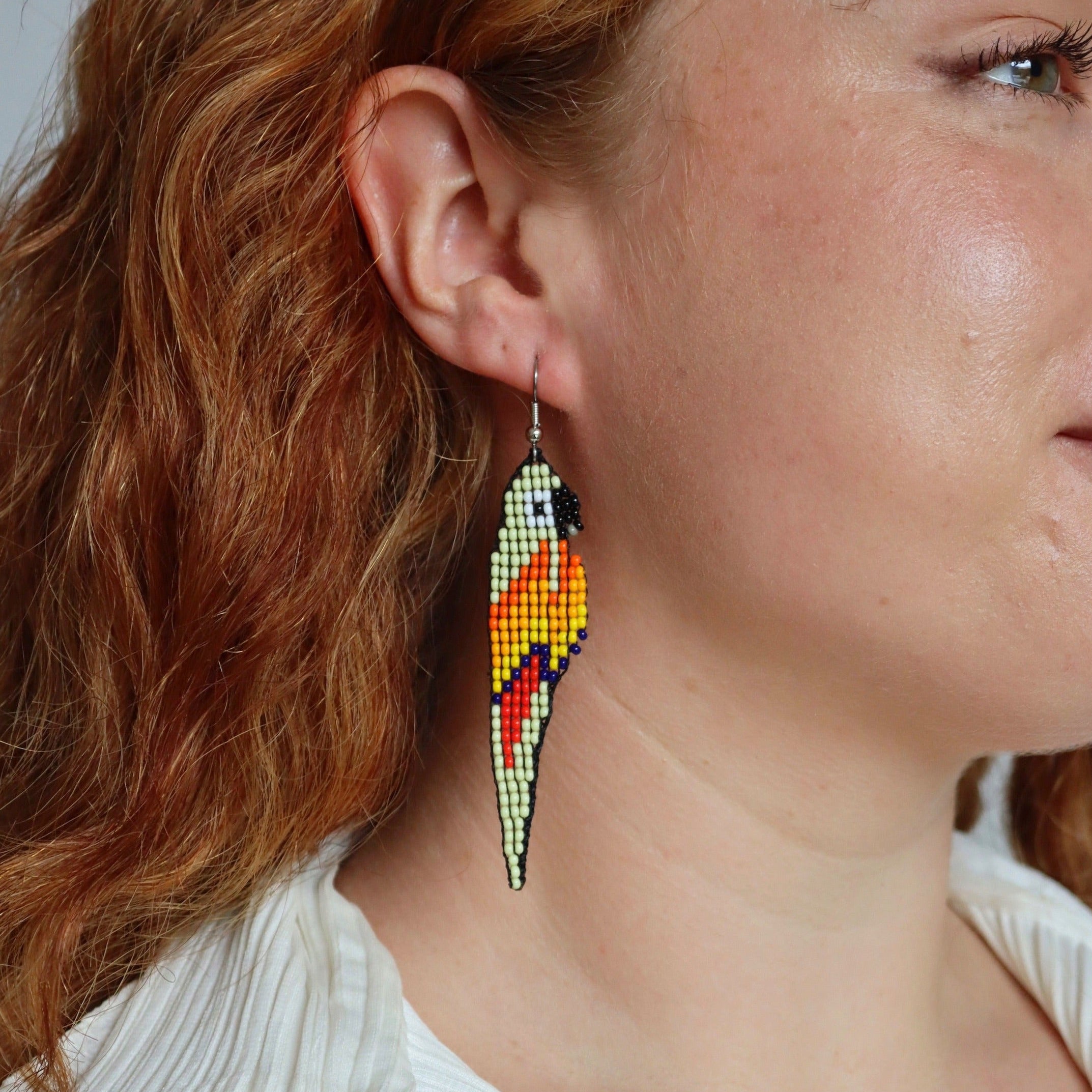 ARCHIVE | PARROT EARRINGS | JADE
