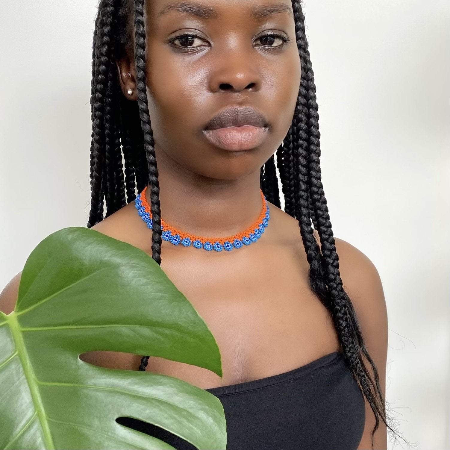 ARCHIVE | ALEGRA CHOKER #21 | ORANGE & BLUE