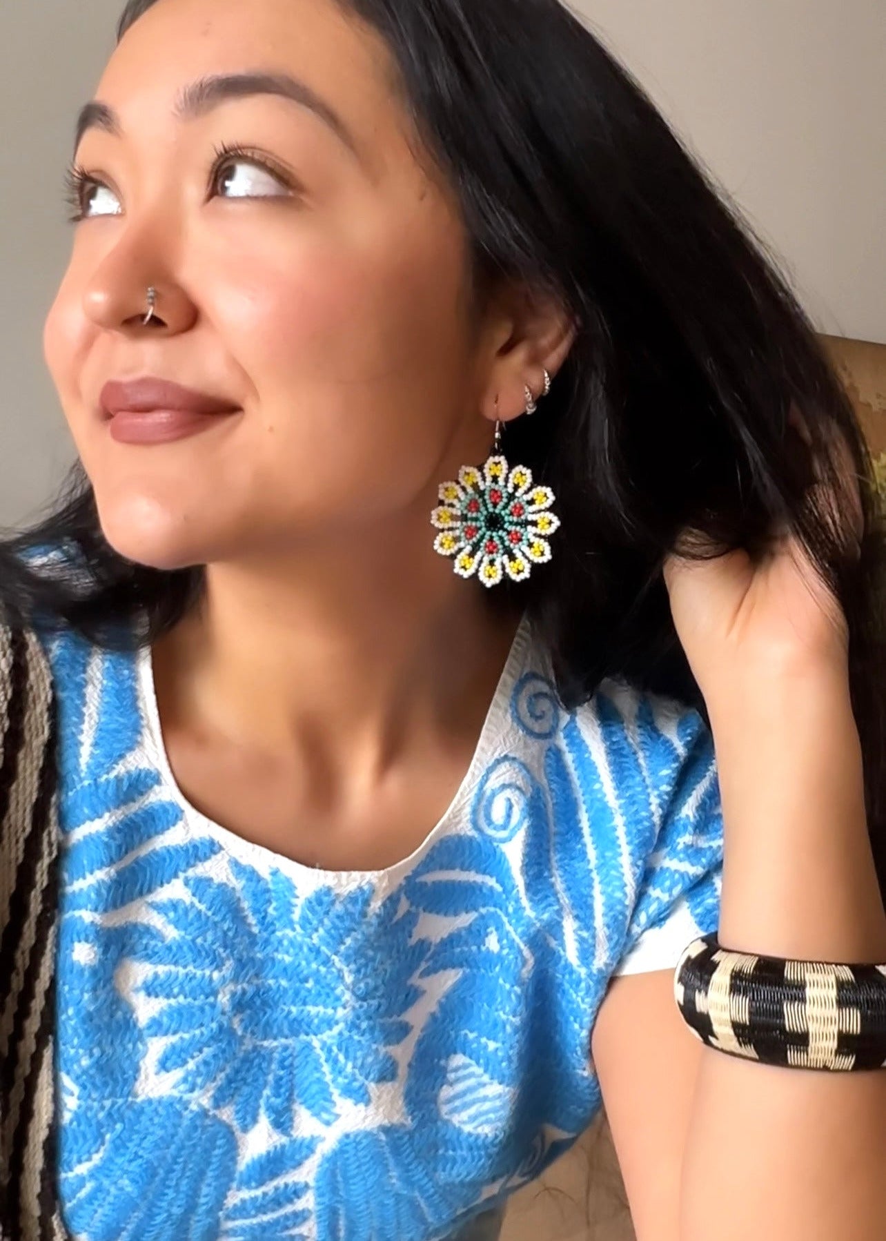 KALEIDO FLORA EARRINGS | MOONSTONE