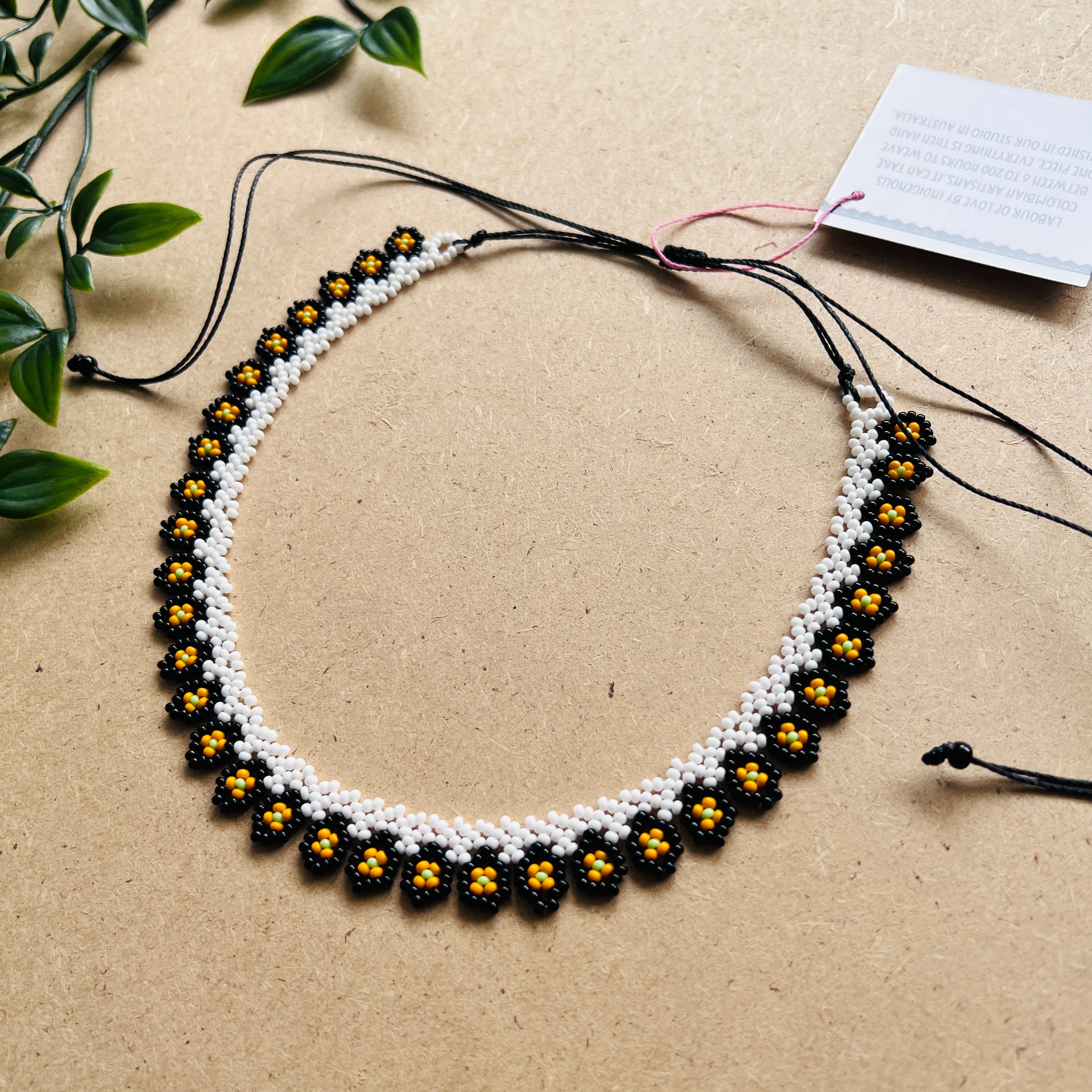 ARCHIVE | ALEGRA CHOKER #03 | BLACK WHITE & YELLOW