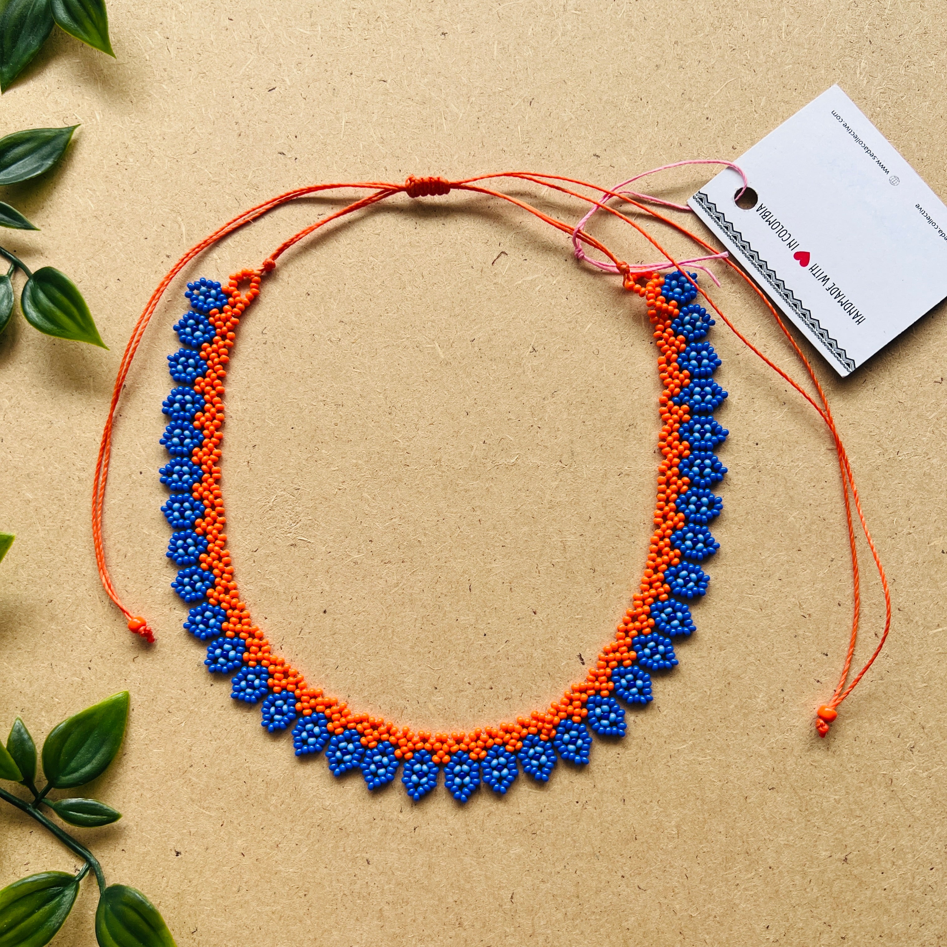 ARCHIVE | ALEGRA CHOKER #21 | ORANGE & BLUE