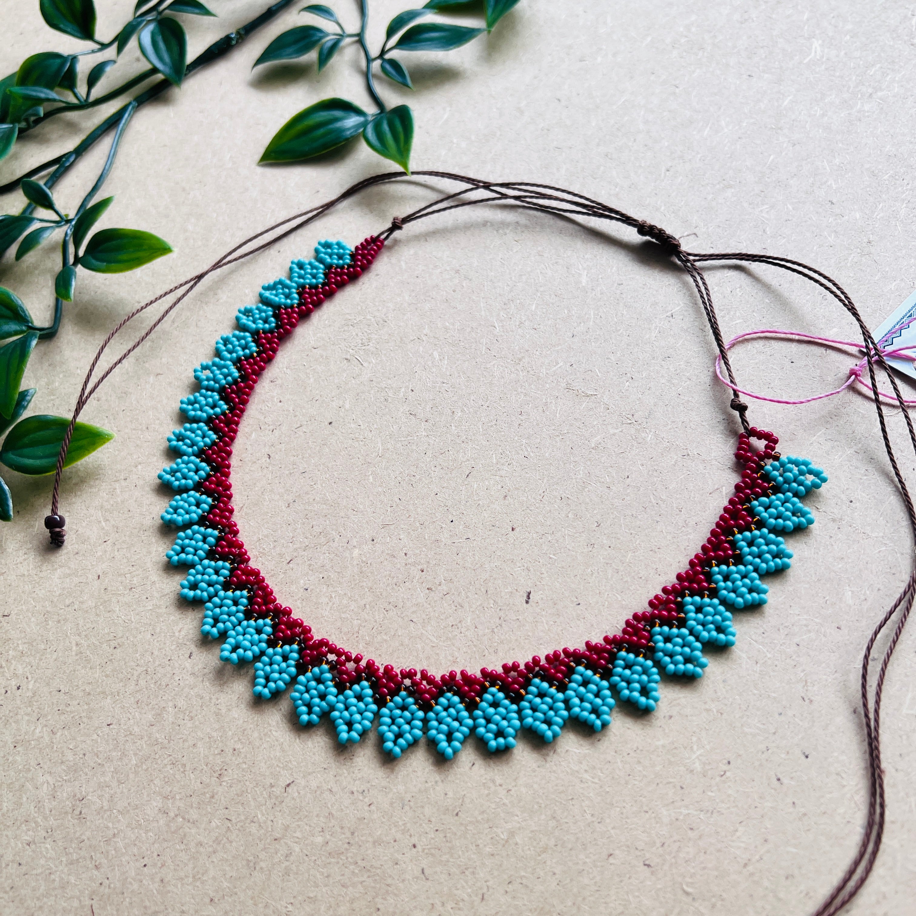 ARCHIVE | ALEGRA CHOKER #43 | BROWN & TURQUOISE