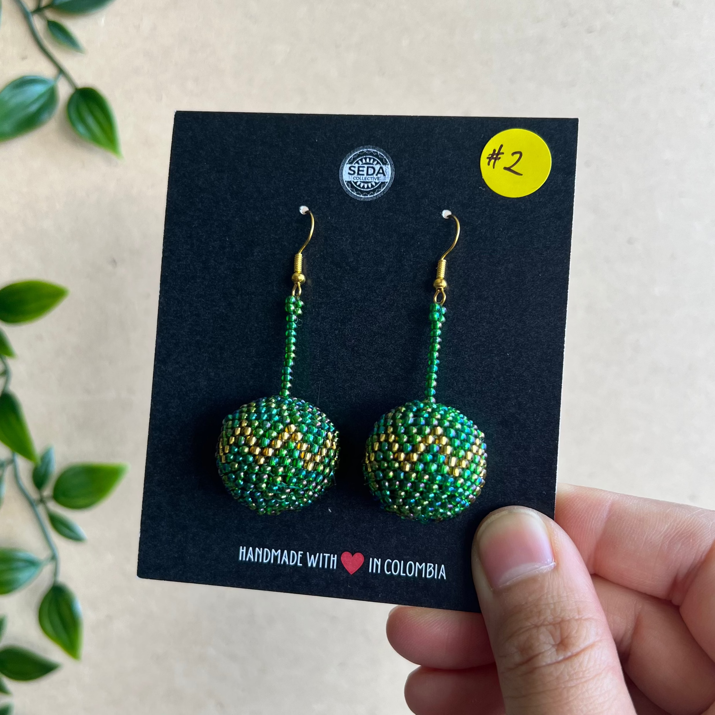 CLEARANCE | CHRISTMAS BAUBLE EARRINGS | Emerald