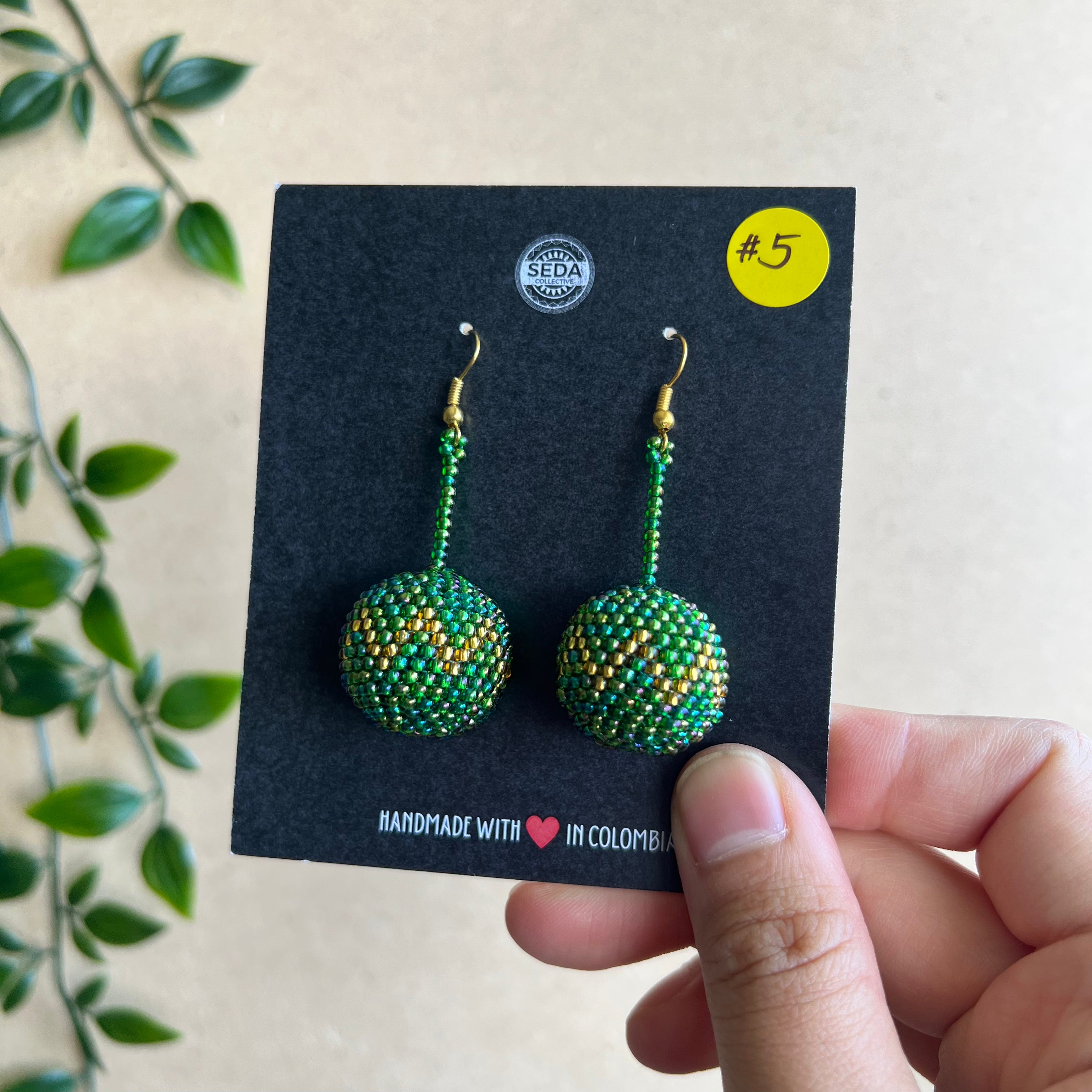 CLEARANCE | CHRISTMAS BAUBLE EARRINGS | Emerald