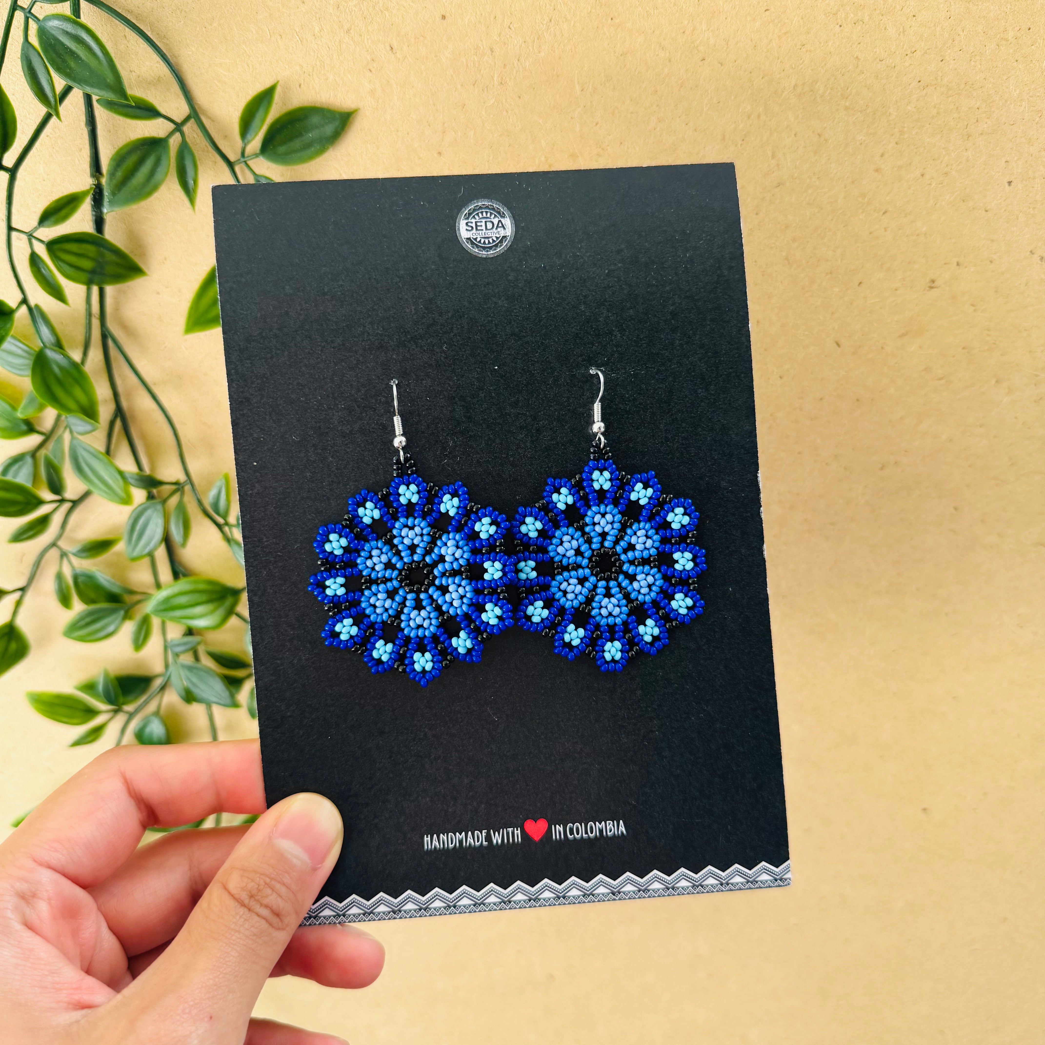 ARCHIVE | KALEIDO FLORA EARRINGS | AZUL