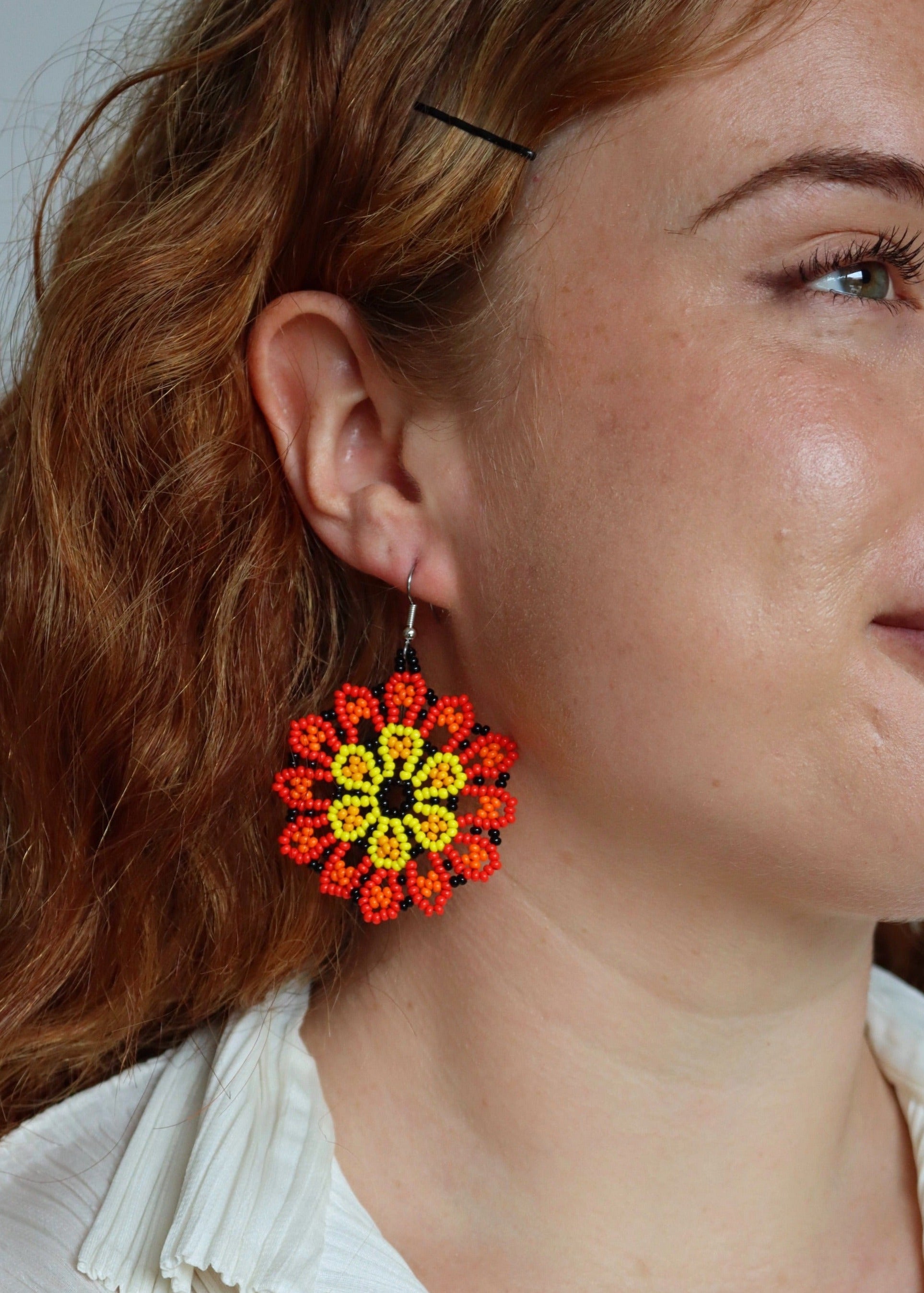 KALEIDO FLORA EARRINGS | PAPAYA