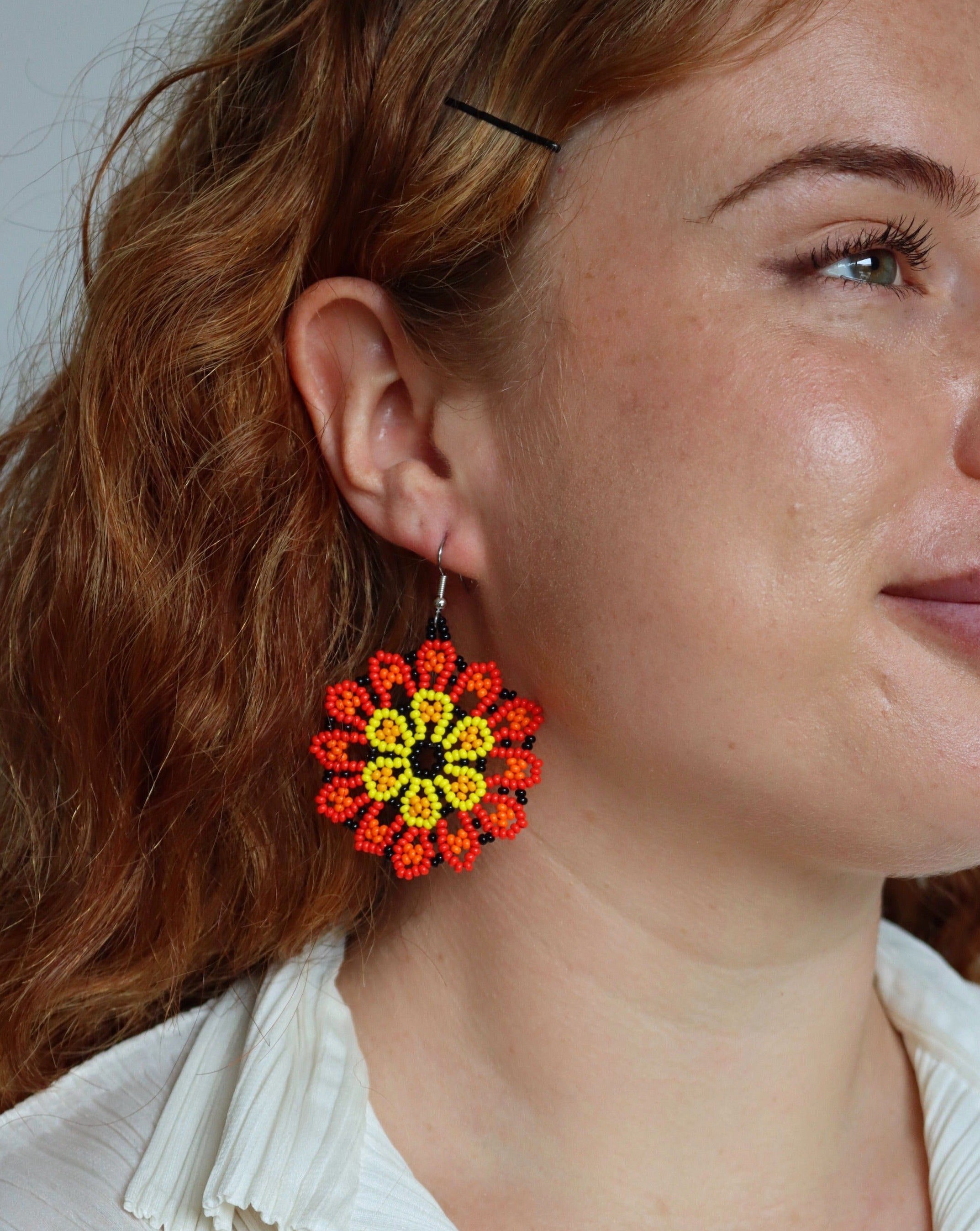 KALEIDO FLORA EARRINGS | PAPAYA