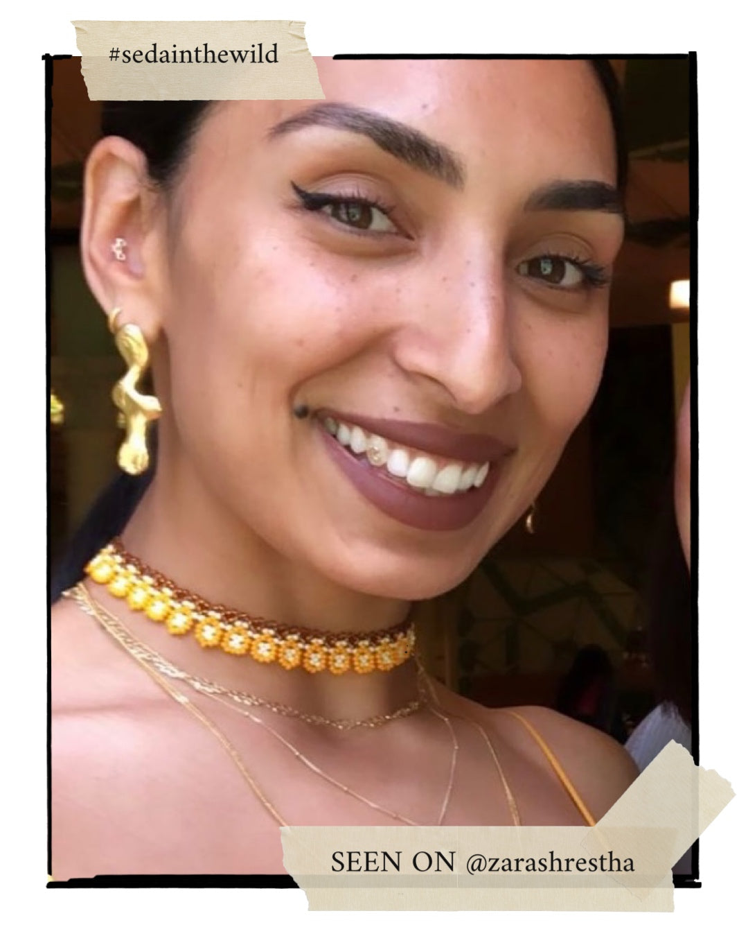 FLOWER CHOKER #25 | GOLDEN ORANGE