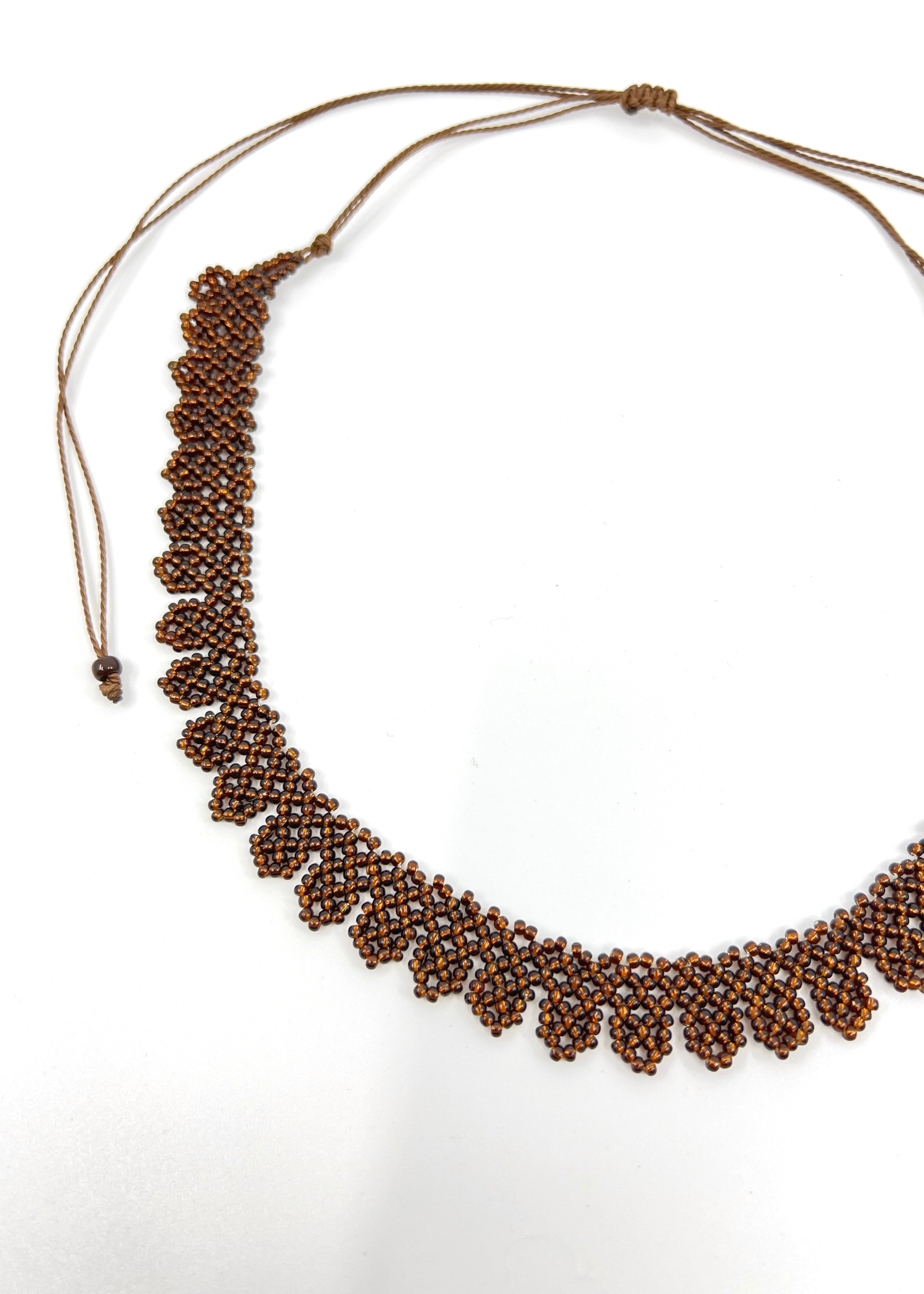 FLOWER CHOKER #31 | BROWN SPARKLE